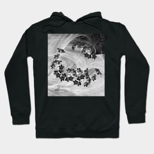 Midnight flowers blowing in the wind Hoodie